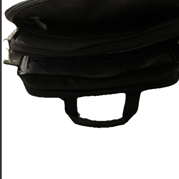 Gray and Black Laptop Bag with Adjustable Strap and Multiple Compartments - Picture 2 of 7